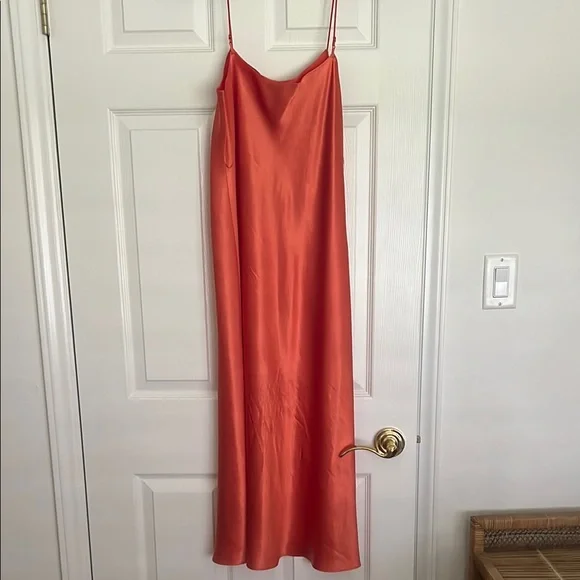 Vince Vibrant Orange Satin Dress - Picture 3 of 3